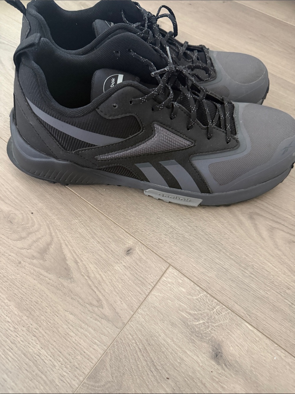 Reebok Men’s Black and Gray Athletic Training Shoes